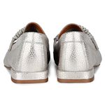 Mocassim Loafer Rebecca Orcade Strass Baby Metal Prata