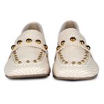 Mocassim Loafer Rebecca Orcade Studs Snake Osso