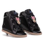 Dennis Brown Minnie sapatilha em couro com barra de regulagem