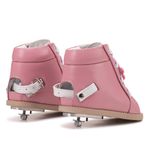 Dennis Brown Florzinha Rosa sapatilha em couro com barra de regulagem