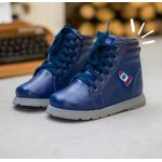 BOTINHA BT110X AZUL MARINHO E AZUL METALICO FOGUETINHO