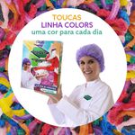 Touca Descartável Sanfonada Color Cores Sortidas ProtDesc c/ 50un.