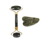 UNIQCARE - Roller Massageador Facial Manual & Guasha em Pedra Natural Jade