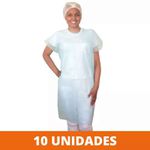 Fortclean - Avental Manga Curta Branco - 10un GRT20