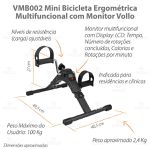 Vollo - Mini Bicicleta Ergonomica Com Monitor