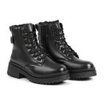 Bota de Frio e Neve com Lã e em Couro Legítimo - Nova York Preta
