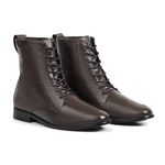Bota de Inverno, em Couro de Carneiro - com Lã e Solado Antiderrapante - Amsterdã Marrom