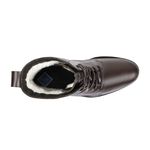 Bota de Inverno, em Couro de Carneiro - com Lã e Solado Antiderrapante - Amsterdã Marrom