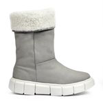 Bota de Frio - Proteção Térmica, Couro Nobuck, Lã E Impermeável - Aspen Cinza