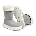 Bota de Frio - Proteção Térmica, Couro Nobuck, Lã E Impermeável - Aspen Cinza