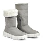 Bota de Frio - Proteção Térmica, Couro Nobuck, Lã E Impermeável - Aspen Cinza