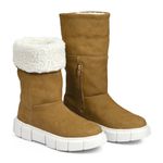 Bota de Inverno - Proteção Térmica, Couro Nobuck, Lã E Impermeabilidade - Aspen Camel