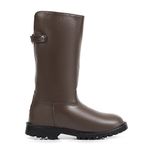 Bota de Frio e Neve - Couro Nobre, Forrada e impermeável - Munique Marrom Chocolate