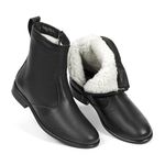 Bota Frio Ameno a Intenso - Nobre, Couro de Carneiro e com Lã - London Preta