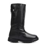 Bota de Inverno e Frio Intenso - Couro Legítimo, Lã E Impermeável a Neve - Munique Preta