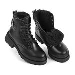 Bota de Frio e Neve com Lã e em Couro Legítimo - Nova York Preta