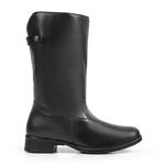 Bota de Inverno, Frio e Neve - Couro Legítimo, Com Lã E Impermeável - Montreal Preta