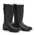 Bota de Inverno, Frio e Neve - Couro Legítimo, Com Lã E Impermeável - Montreal Preta