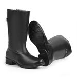 Bota de Inverno, Frio e Neve - Couro Legítimo, Com Lã E Impermeável - Montreal Preta