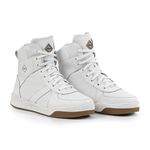 Tênis Feminino Branco, Couro Puro, Frio e Neve - Impermeável e Antiderrapante - Vancouver Branco