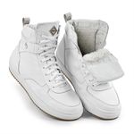 Tênis Masculino Branco - Boots para Inverno e Neve - Lã Interna, Couro Puro - Toronto Branco