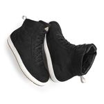 Tênis Masculino para Frio e Neve, Couro Puro e Lã - Sneaker Toronto Preto