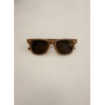 Óculos de Sol Unissex Zyon Bege Translúcido Lentes Marrons Proteção UVA/UVB