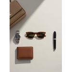 Óculos de Sol Unissex Zyon Bege Translúcido Lentes Marrons Proteção UVA/UVB