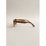 Óculos de Sol Unissex Zyon Bege Translúcido Lentes Marrons Proteção UVA/UVB