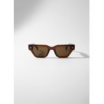 Óculos de Sol Unissex Zyon Marrom com Haste Verde – Proteção UVA/UVB