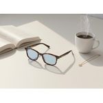 Óculos de Sol Unissex Zyon Tartaruga com Lentes Azuis – Proteção UVA/UVB