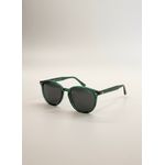 Óculos de Sol Unissex Zyon Verde Translúcido Lentes Pretas – Proteção UVA/UVB