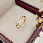 Anel Letras Personalizados Ouro 18k