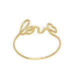 Anel Escrita Love em Ouro 18k