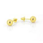 Brinco Bola 4,0 mm em Ouro 18k 