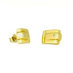 Brinco Quadrado com Diamante em Ouro 18k