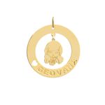 Pingente Menina Personalizado Ouro 18k