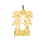 Pingente Filhas Personalizado Ouro 18k