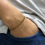 Pulseira Masculina Piastrine em Ouro 18k