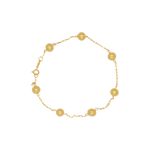 Pulseira em Ouro 18K Cartier Bolas Lisas - 19cm