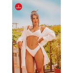 CONJUNTO BASICO EM COTON SEM COSTURA- BRANCO