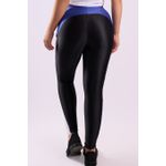 CALÇA LEGGING COS ANATOMICO COM RECORTES E BOLSOS LATERAIS- PRETO COM AZUL BIC E BRANCO