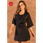 ROBE EM LIGANETE- preto