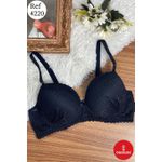 SOUTIEN PLUS SIZE RENDADO E ALÇA REFORÇADA- preto