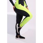 CALÇA LEGGING CICLISTA FEMININA-PRETO COM AMARELO FLUOR