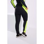 CALÇA LEGGING CICLISTA FEMININA-PRETO COM AMARELO FLUOR