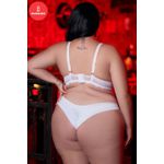 CONJUNTO PLUS SIZE RENDADO COM ALÇA APARENTE- branco