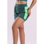 SHORT SAIA COM RECORTES E COS ANATOMICO- GARDEN COM LIME