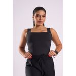 REGATA BASICA DECOTE QUADRADO- preto
