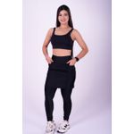 CALÇA LEGGING SAIA COM BOLSOS MODA MODESTA- preto